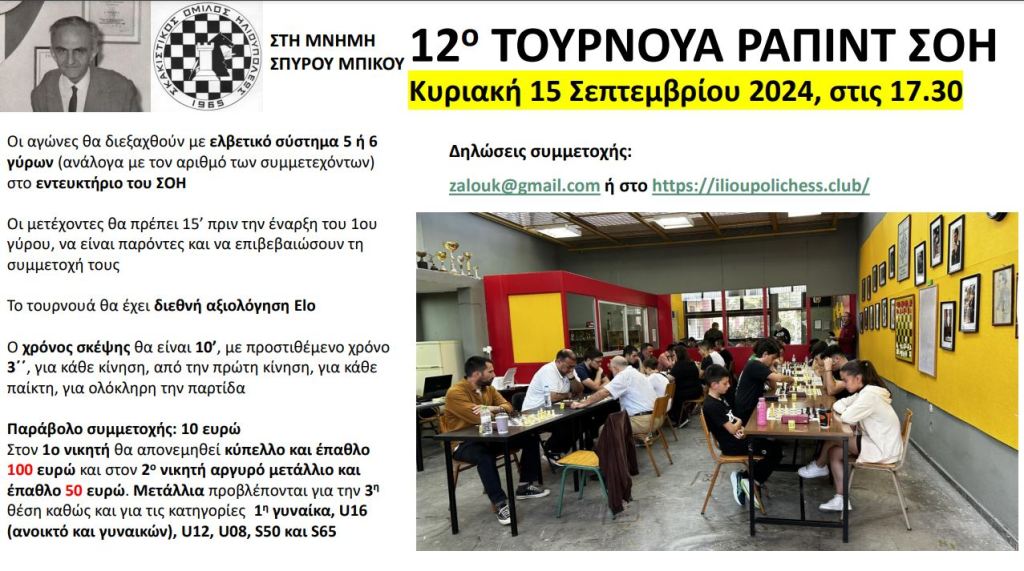 12ο τουρνουά Ράπιντ&nbsp;ΣΟΗ